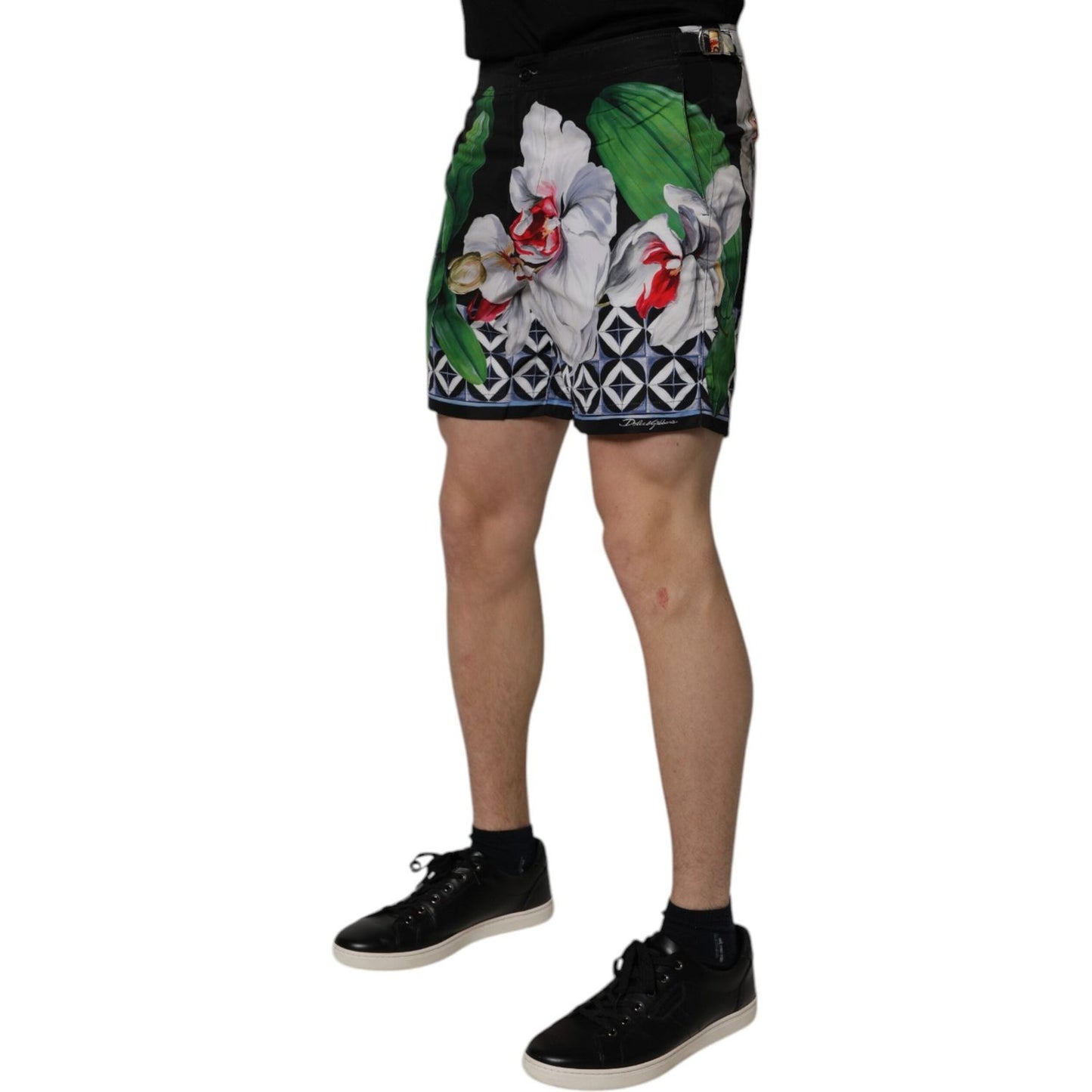 Dolce & Gabbana Multicolor Floral Polyester Men Bermuda Shorts