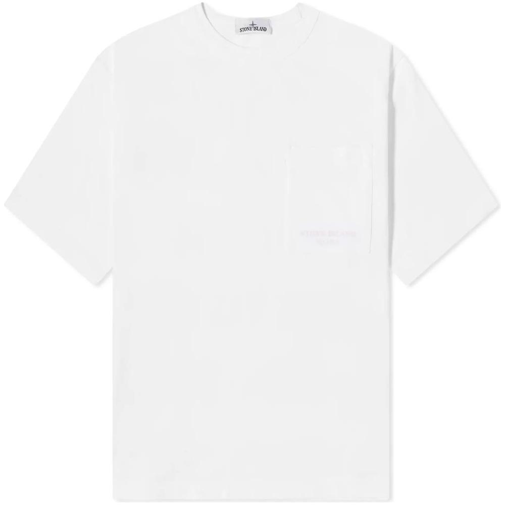Stone Island White Cotton T-Shirt ST-15184-XL