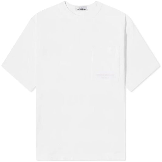 Stone Island White Cotton T-Shirt ST-15184-XL