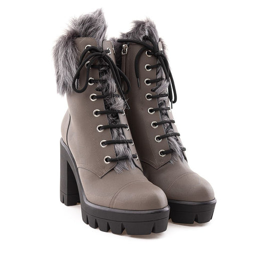 Giuseppe Zanotti Giuseppe Zanotti Gray Eco Leather Boot GI-509366220011147-EU37/US7
