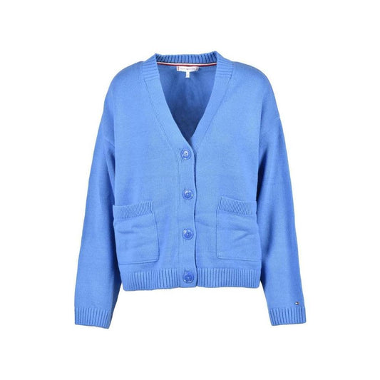 Tommy Hilfiger Blue Cotton Cardigan TO-16582800132-L/XL