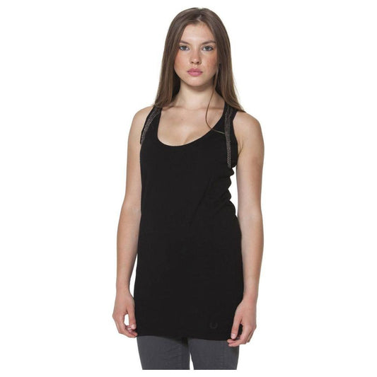 Fred Perry Black Polyester Unisex Tank