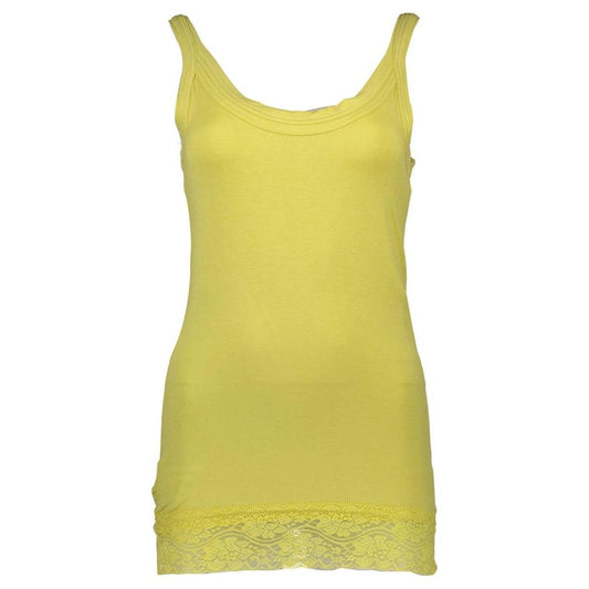 Silvian Heach Yellow Cotton Women Top Silvian Heach Dark Khaki