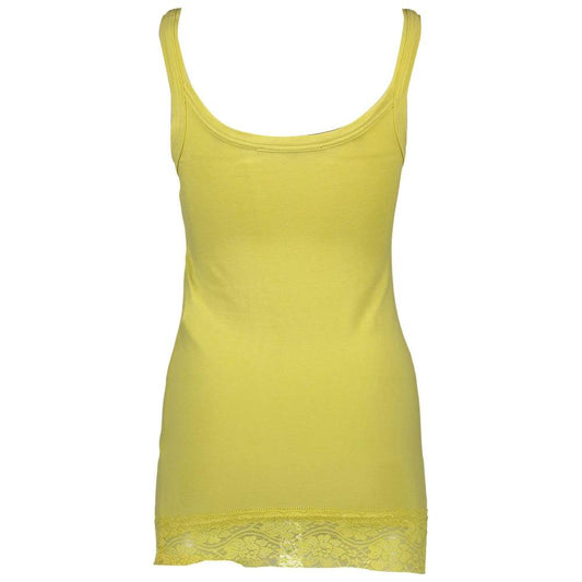 Silvian Heach Yellow Cotton Women Top Silvian Heach Dark Khaki