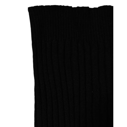 Dolce & Gabbana Black Cashmere Knitted Neck Warmer Foulard Scarf