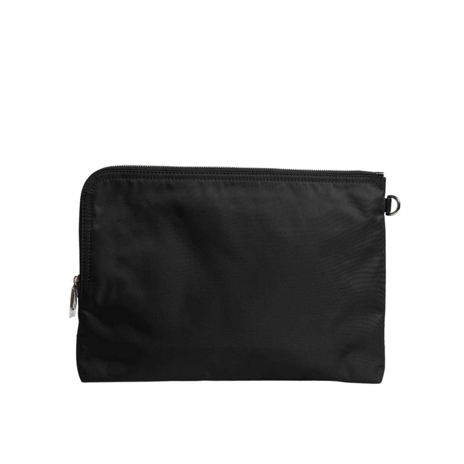 Dolce & Gabbana Black DG Milano Print Nylon Pouch Clutch Bag