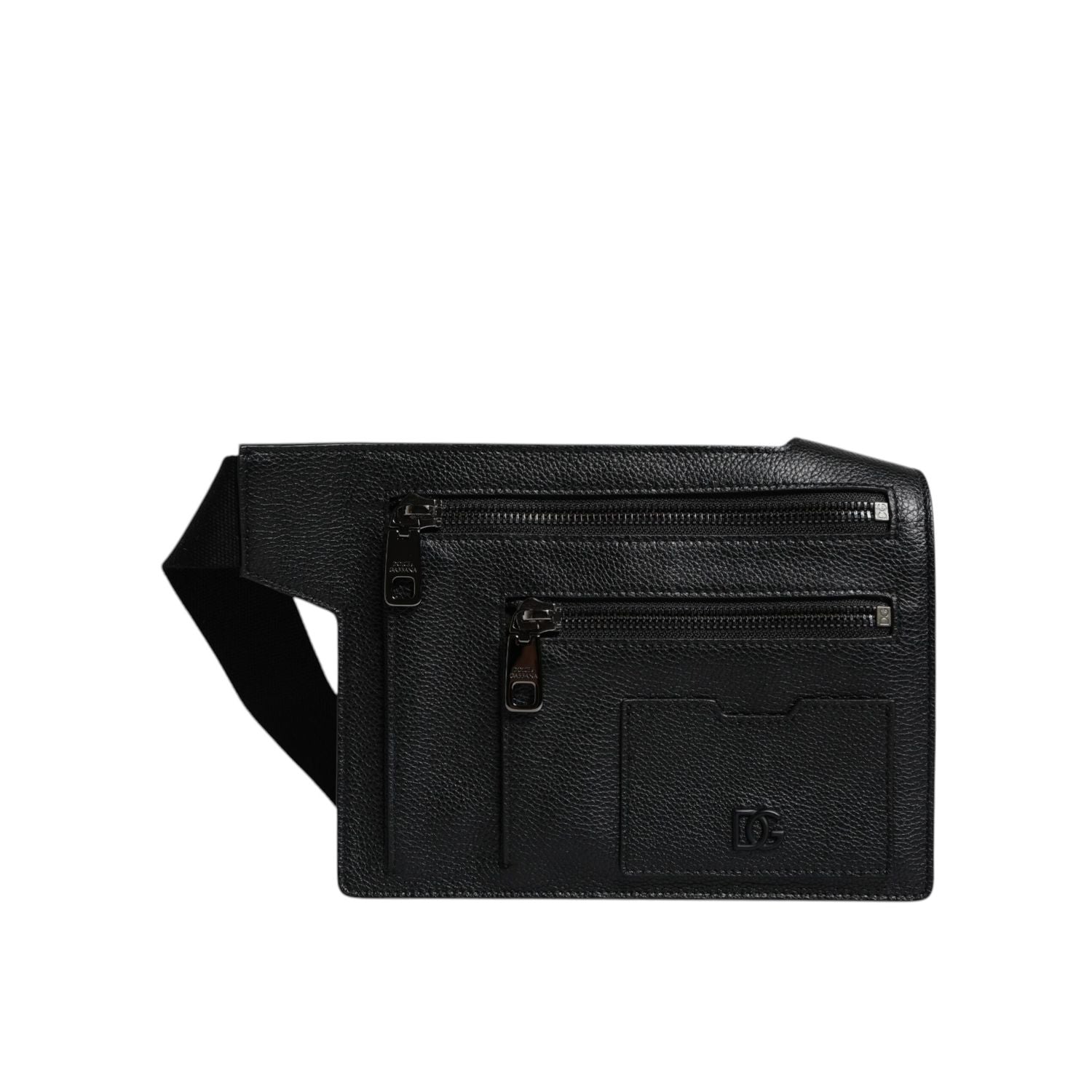 Dolce & Gabbana Black Calfskin Leather Messenger Crossbody Bag