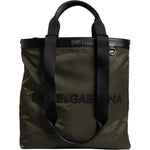 Dolce & Gabbana Military Green Nylon Shoulder Strap Tote Bag BAG4339
