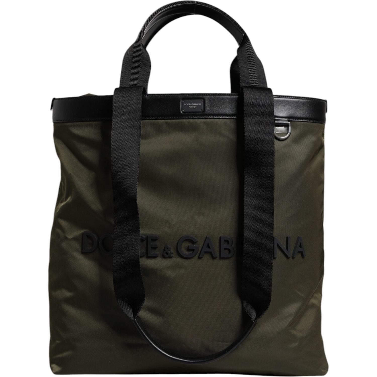 Front view with bag zipped and handles upright.