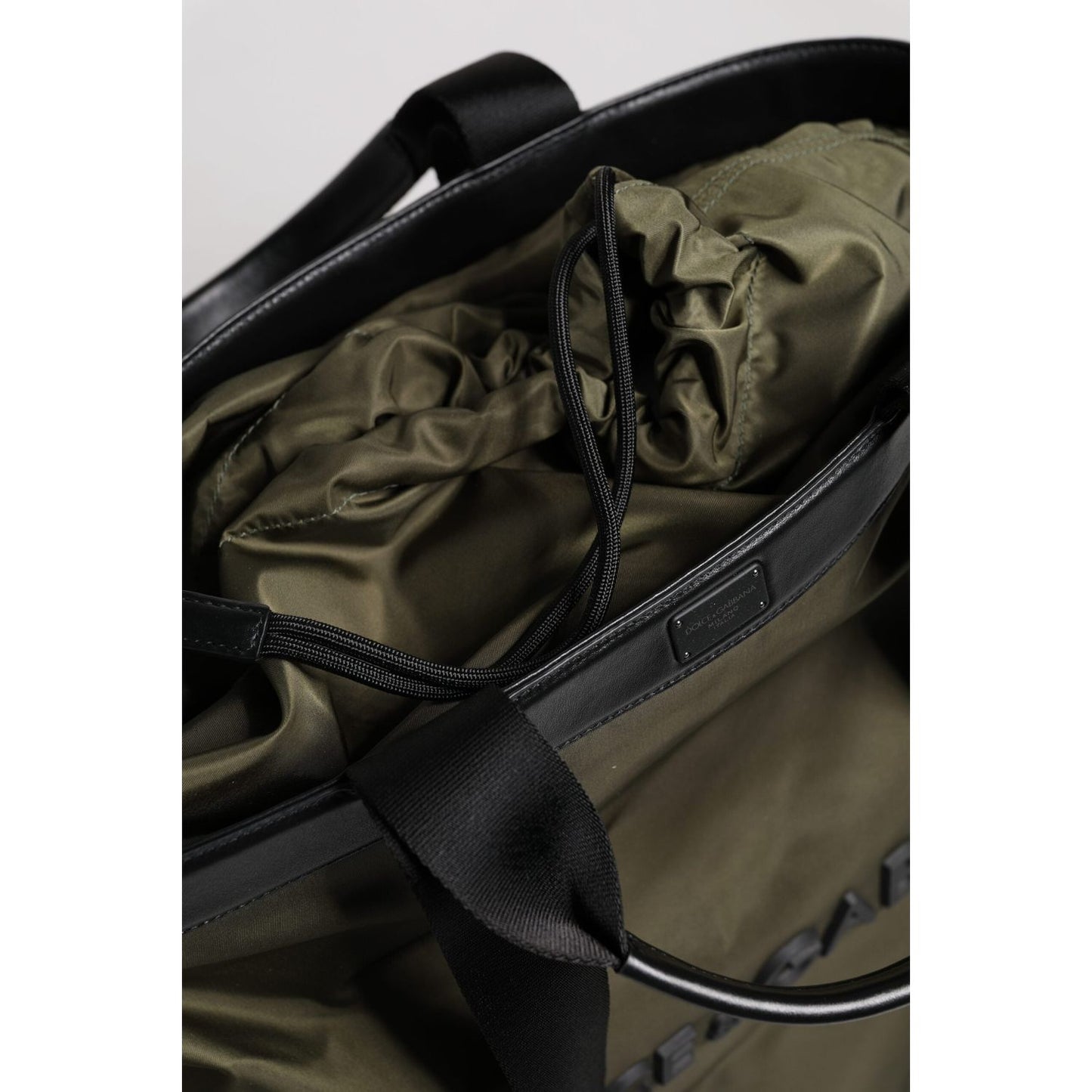 Dolce & Gabbana Military Green Nylon Shoulder Strap Tote Bag BAG4339