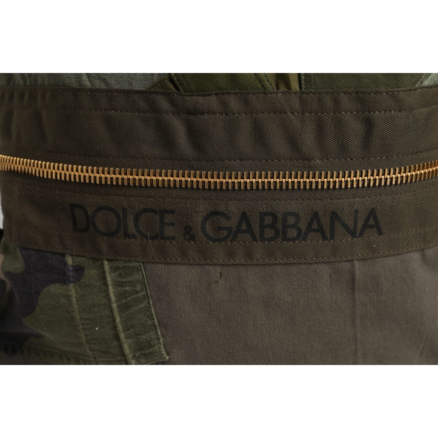 Dolce & Gabbana Military Green Patchwork Rucksack Backpack Bag