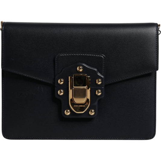 Dolce & Gabbana Black Calfskin Leather Shoulder Strap Bag BAG4309