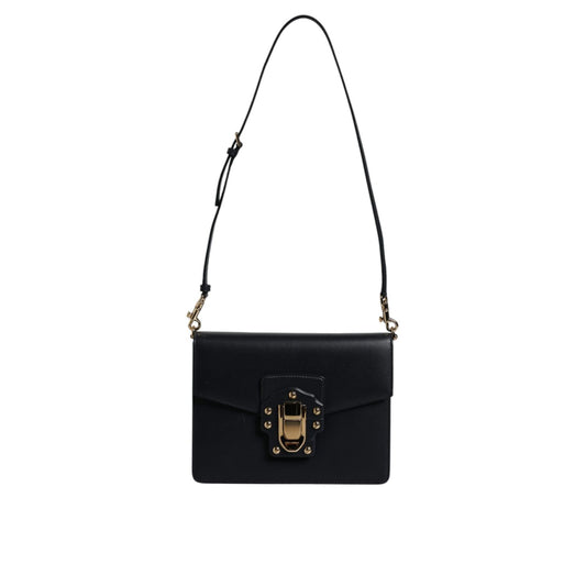 Dolce & Gabbana Black Calfskin Leather Shoulder Strap Bag