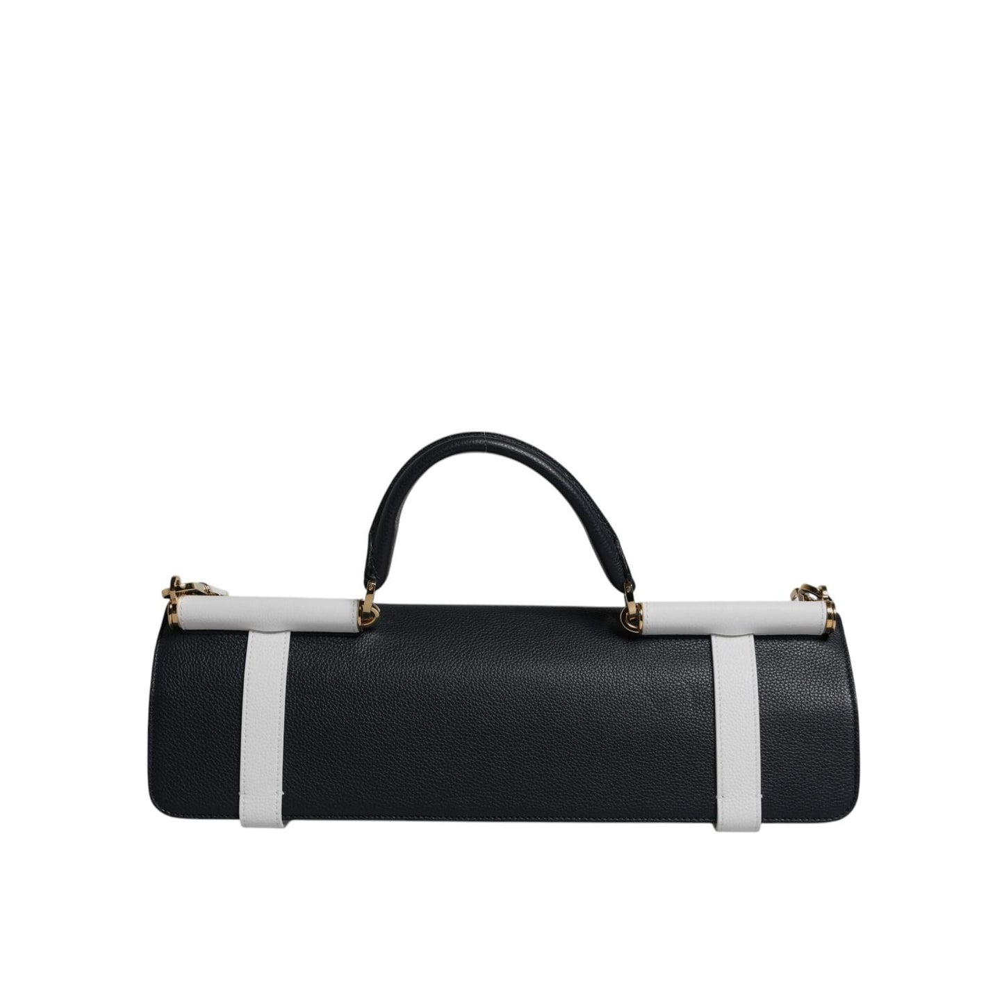 Dolce & Gabbana Blue White Calfskin Leather Crossbody Shoulder Bag