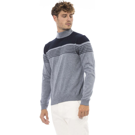 Alpha Studio Sweaters Sweaters Alpha Studio Light Slate Gray