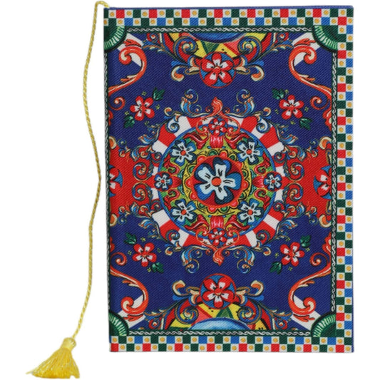 Dolce & Gabbana Multicolor Polyester Carretto Siciliano Print Notebook SMY10586