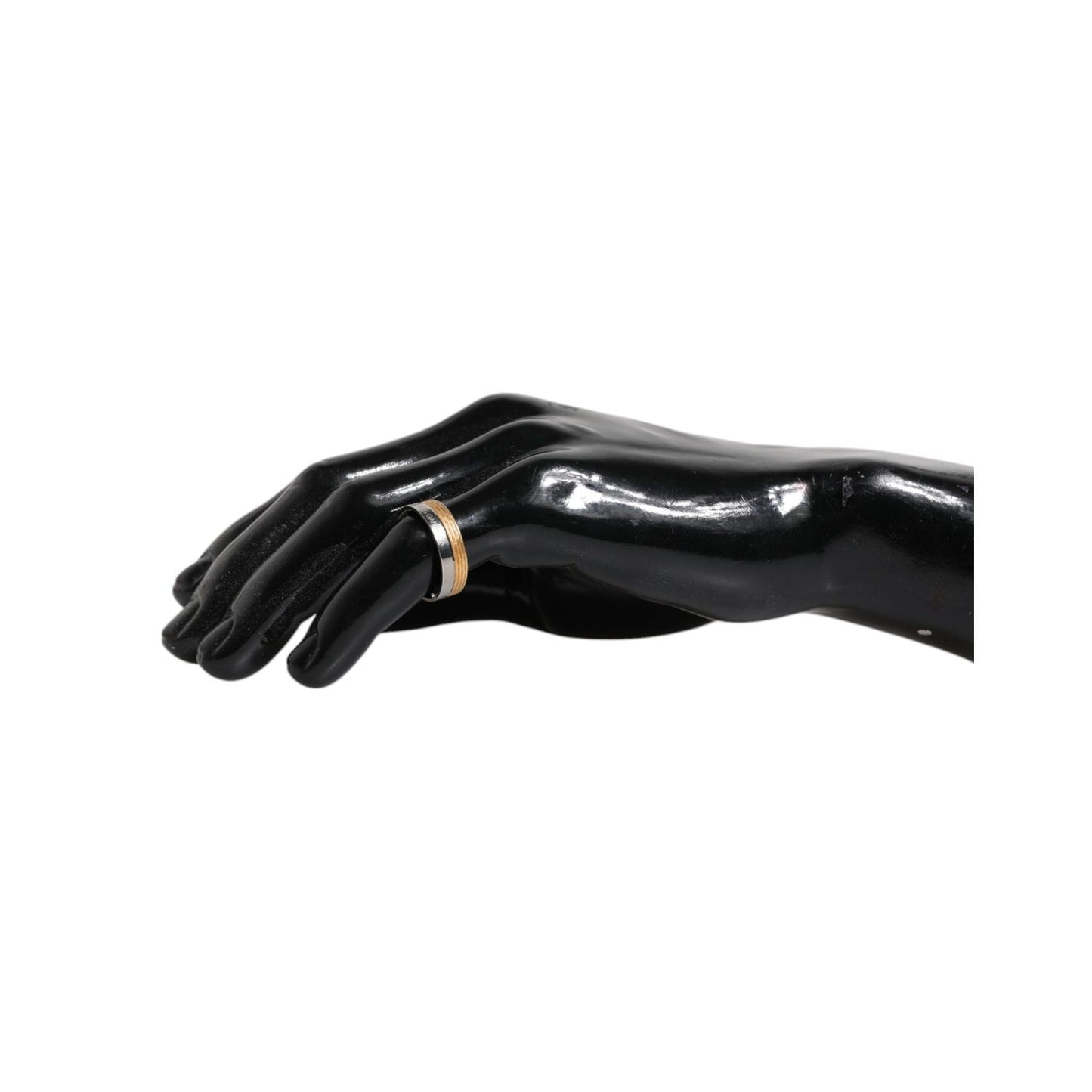 Dolce & Gabbana Gold Silver Tone Real Brass DG Logo Ring SMY10630-64