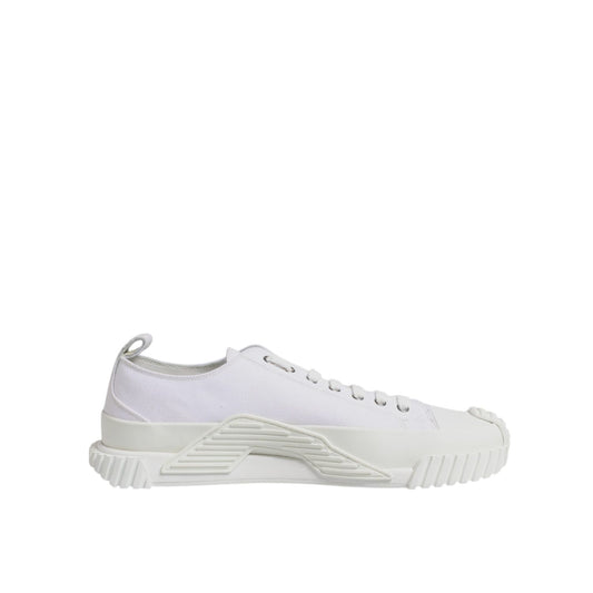 Dolce & Gabbana White Leather Low Top NS1 Sneakers Shoes MV7222-44