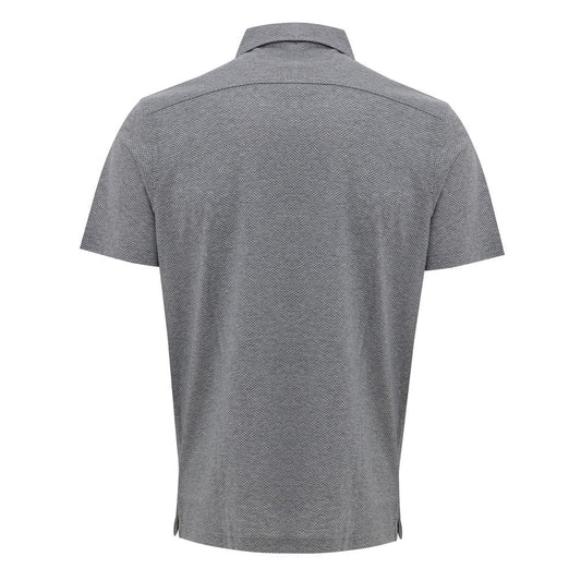 Corneliani Gray Cotton Polo Shirt