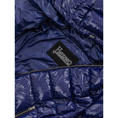Herno Blue Polyamide Coat1728,67397976224,Blue,Clothing,Coats - Jackets & Coats - Clothing,Herno,IT42|M,Jackets & Coats - Clothing,Jackets & Coats - Women - Clothing,New with tags,Women,Women - Clothing