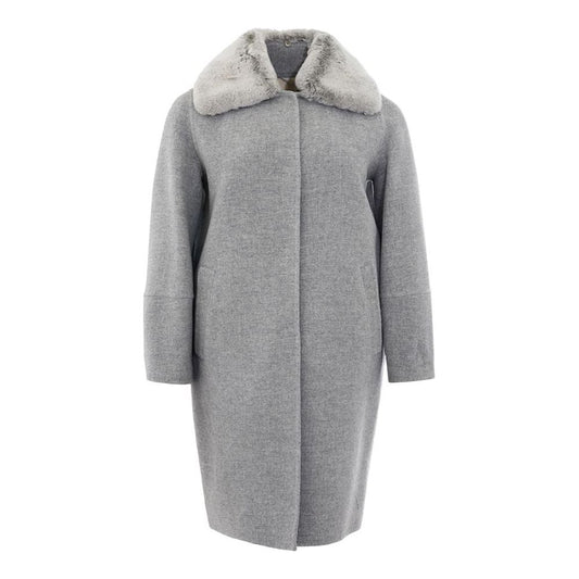 Herno Elegant Gray Wool Jacket for Timeless Style Herno Dark Gray