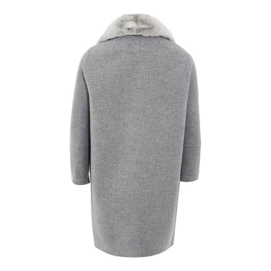 Herno Elegant Gray Wool Jacket for Timeless Style Herno Light Slate Gray