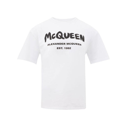 Alexander McQueen White Cotton Tops & T-Shirt Alexander McQueen White Smoke