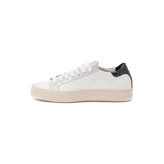 P448 Elevate Your Sneaker Game with All-White Italian Leather Kicks P448 Light Gray