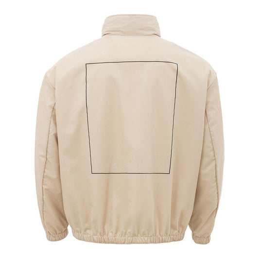 Armani Exchange Beige Polyamide Jacket for the Modern Man Armani Exchange Gray