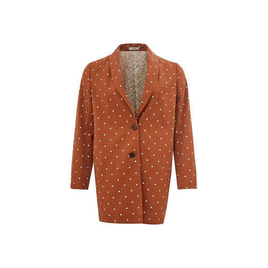 Lardini Chic Cotton Brown Jacket for the Modern Woman Lardini Sienna