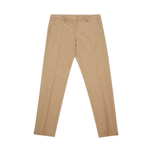 Lardini Elegant Brown Cotton Trousers for Women Lardini Rosy Brown