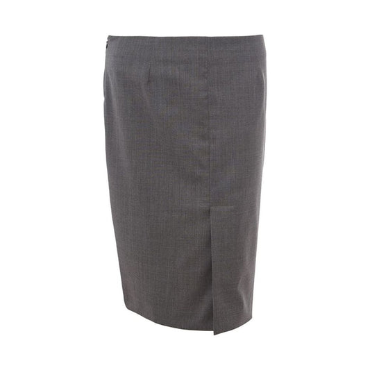 Lardini Chic Gray Wool Pencil Skirt Lardini Dim Gray