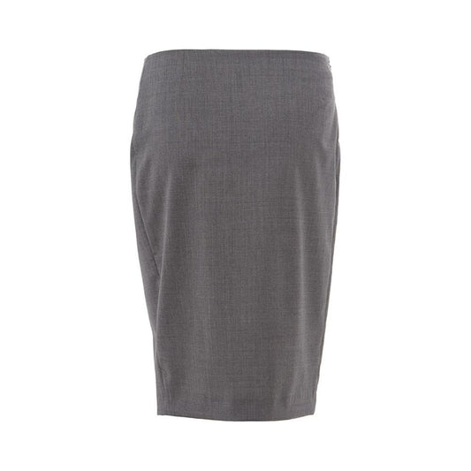 Lardini Chic Gray Wool Pencil Skirt Lardini Dim Gray