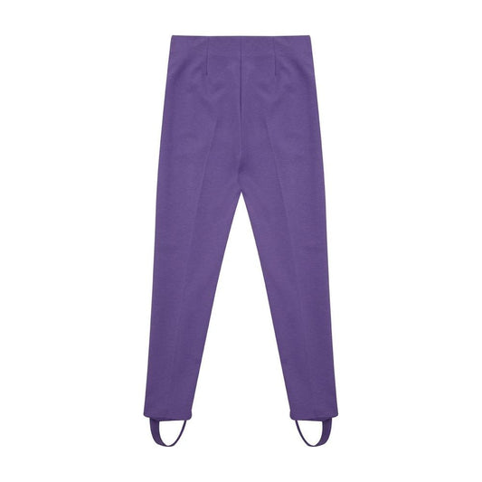 Lardini Elegant Purple Viscose Pants Lardini Dark Slate Blue