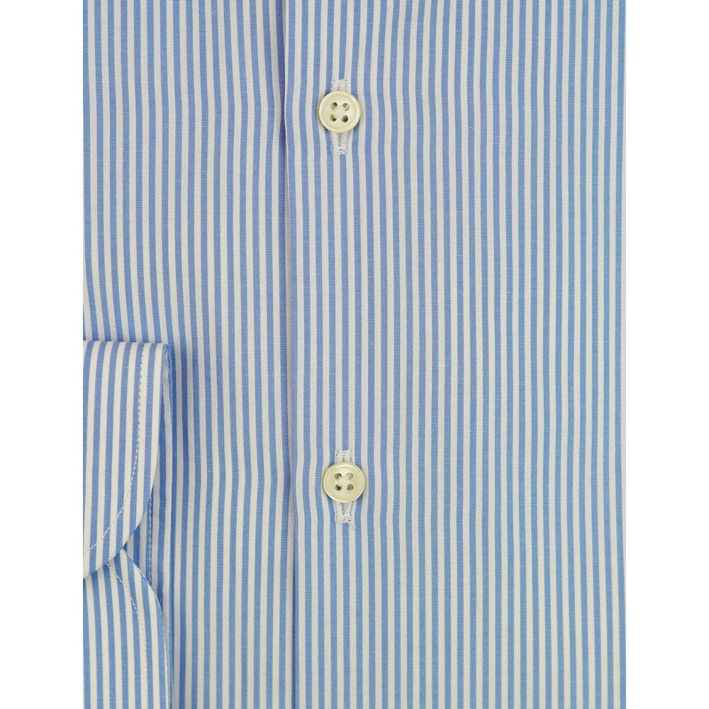 Bagutta Light Blue Cotton Men Shirt