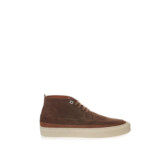 Lardini Elegant Suede Sneakers in Rich Brown Lardini Gray