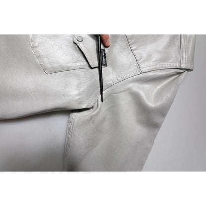 Dolce & Gabbana Metallic Gray Cotton Button Down Shirt