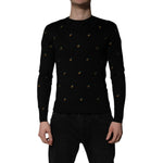 Dolce & Gabbana Black Pineapple Crew Neck Pullover Sweater TSH86393-44