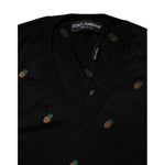 Dolce & Gabbana Black Pineapple Crew Neck Pullover Sweater TSH86393-44