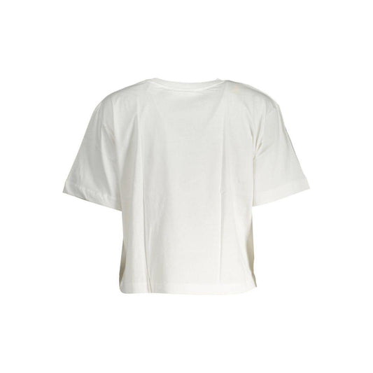 Desigual White Cotton Women Top Desigual Light Gray
