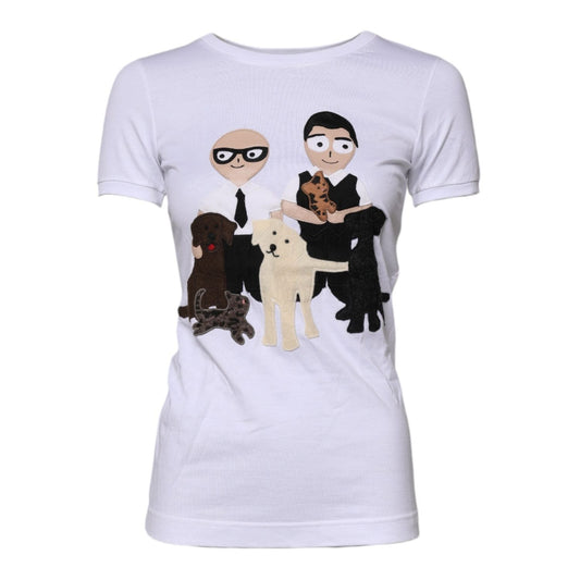 Dolce & Gabbana White #DGFAMILY Embroidery Cotton T-shirt TSH87277-36