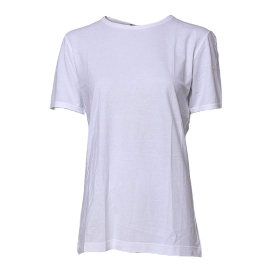 Dolce & Gabbana White Short Sleeves Round Neck Top T-shirt TSH87394-38