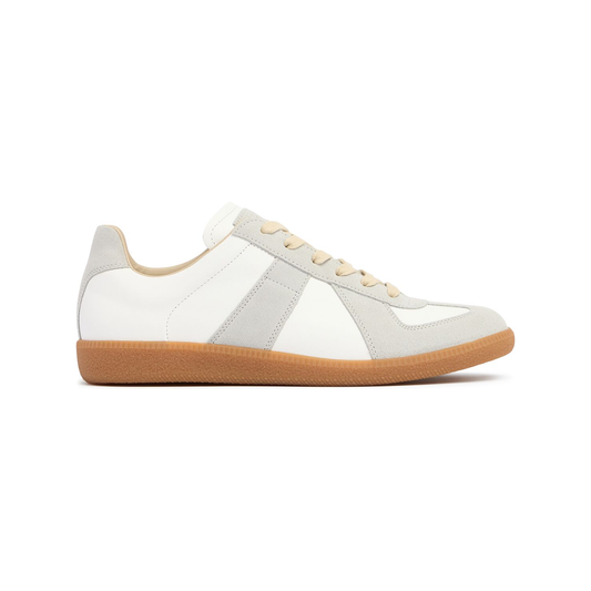 Maison Margiela Low Leather And Suede Sneakers