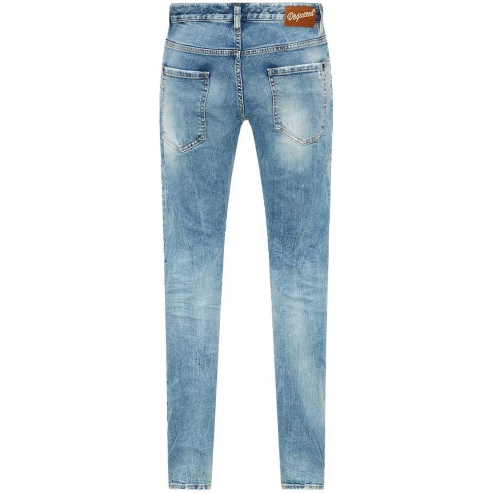 Dsquared² Blue Cotton Men's Slim Fit Jean