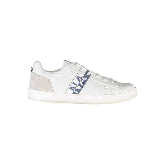 Napapijri White Leather Men Sneaker Napapijri Beige