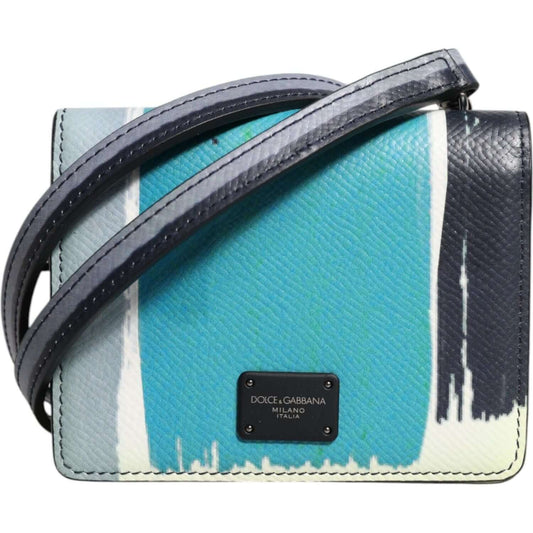 Dolce & Gabbana Multicolor Leather DG Logo Bifold Card Holder Wallet BAG4624