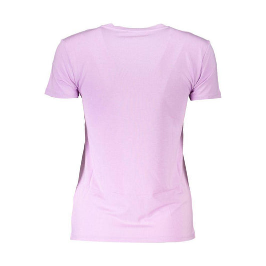 Patrizia Pepe Purple Rhinestone Crew Neck Tee Patrizia Pepe Thistle