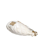 Dolce & Gabbana White Quilted Logo Plaque Belt Waist Fanny Pack Bag BAG4628