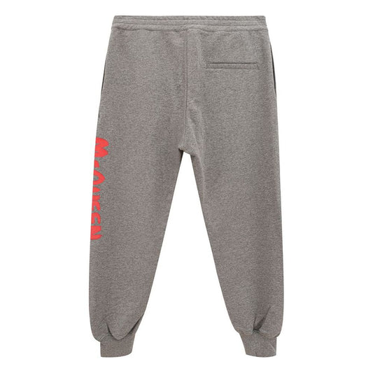 Alexander McQueen Chic Gray Cotton Blend Trousers Alexander McQueen Slate Gray