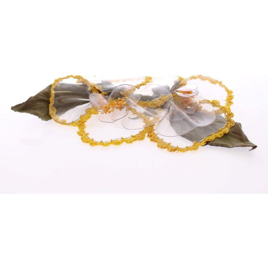 Dolce & Gabbana Exquisite Handmade Floral Silk Brooch Brooch Dolce & Gabbana Sienna
